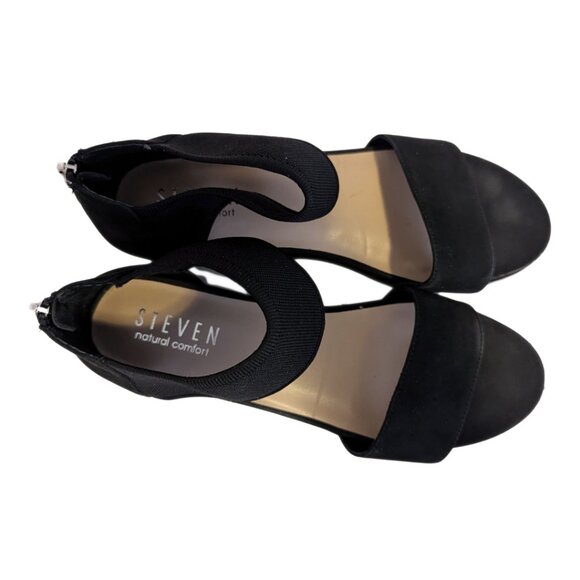 STEVEN by Steve Madden Natural Comfort Open Toe Low Heel Sandals Zip Up Size 9.5 - Picture 3 of 8